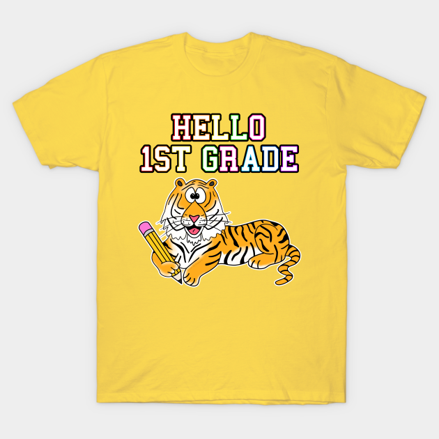 Hello 1st Grade Tiger Back To School T-shirt, Hoodie, SweatShirt, Long Sleeve