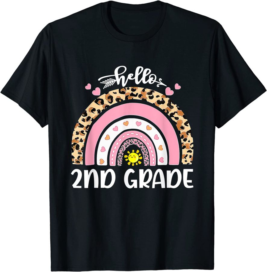 Hello 2nd Grade Rainbow Teachers Kids Back to School Funny_1