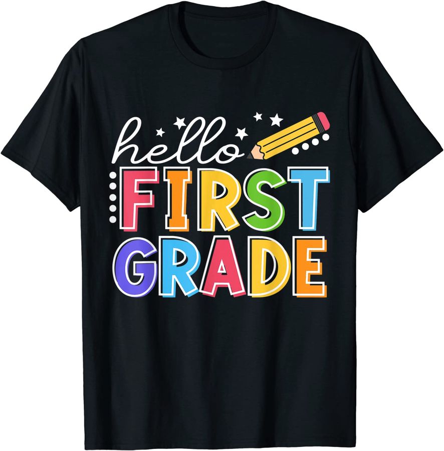 Hello First Grade T-Shirt 1st Grade Back To School_1