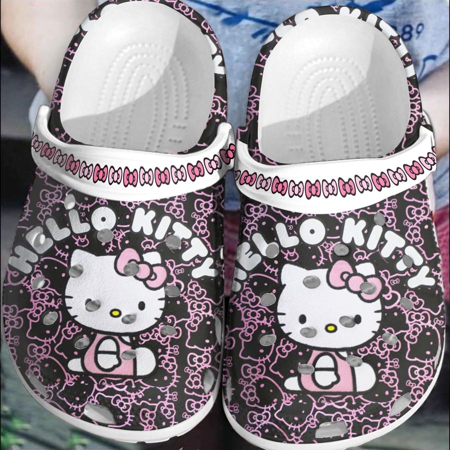 Hello Kitty Cros For Men And Women Rubber Crocs Crocband Clogs, Comfy Footwear