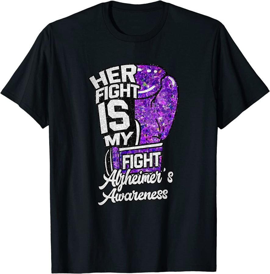 Her Fight Is My Fight Glove Purple Alzheimer's Awareness