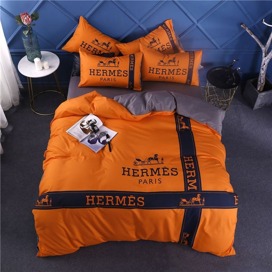Hermes Paris Luxury Brand Type 16 Bedding Sets Duvet Cover Bedroom Sets