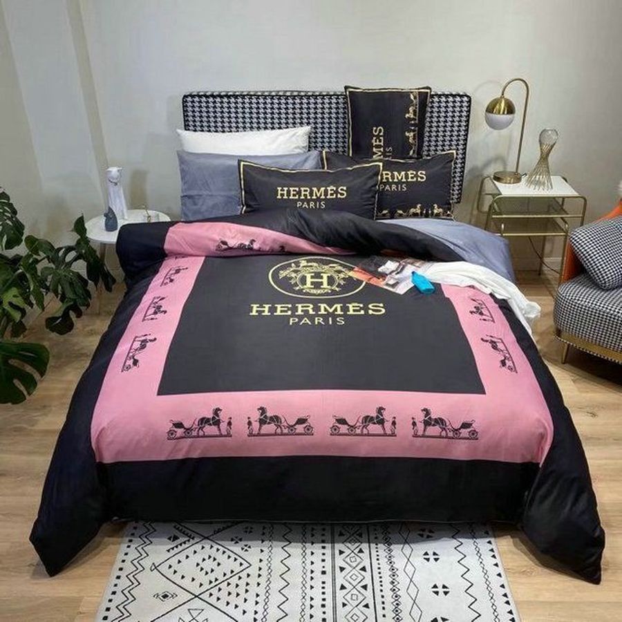 Hermes Paris Luxury Brand Type 46 Bedding Sets Duvet Cover Bedroom Sets