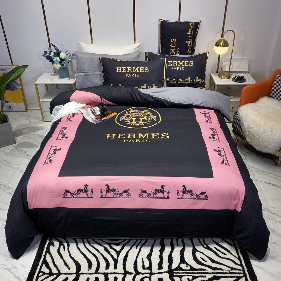 Hermes Paris Luxury Brand Type 86 Bedding Sets Duvet Cover Bedroom Sets