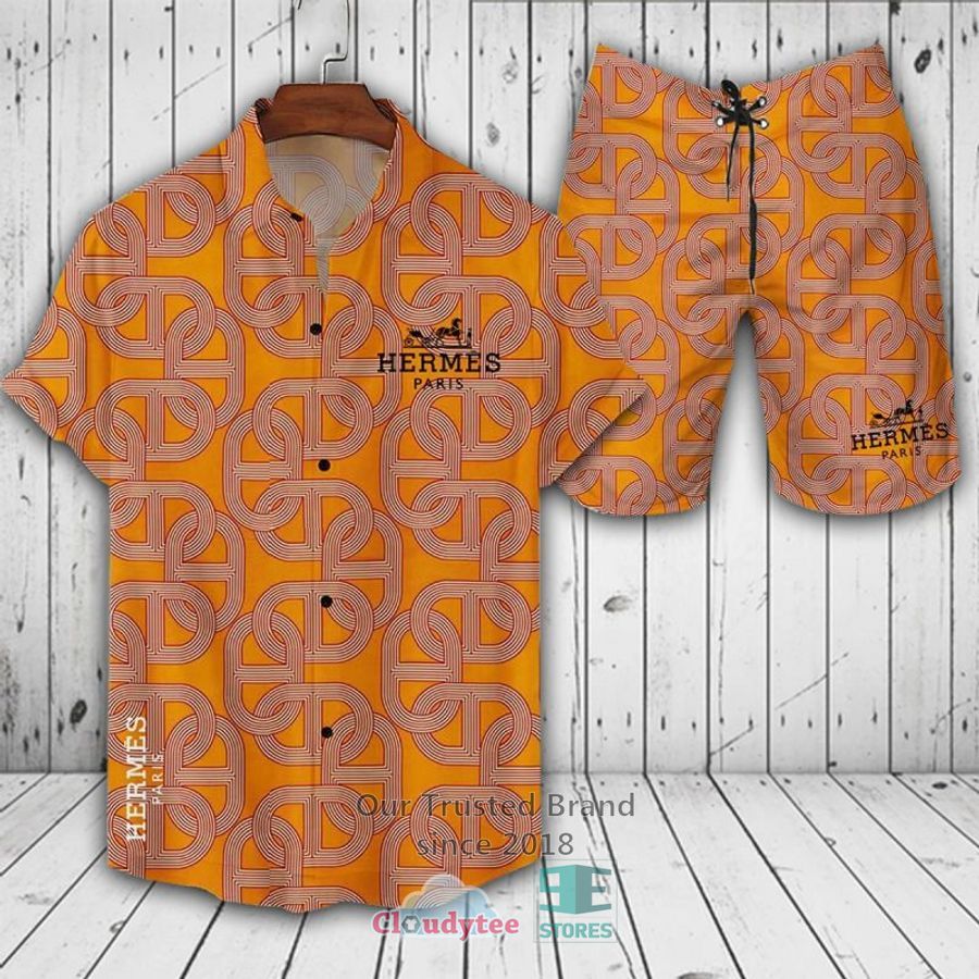 Hermes Paris Pattern Hawaiian Shirt, Short – LIMITED EDITION