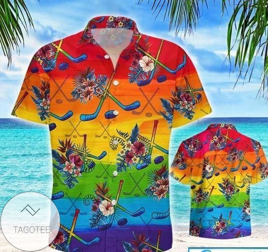 High Quality Hawaiian Aloha Shirts Hockey Lgbt Tropical