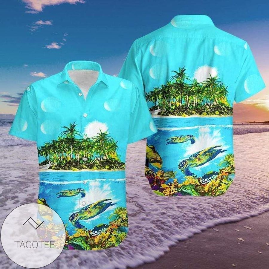 High Quality Tropical Turtle Island Hawaiian Aloha Shirts Dh