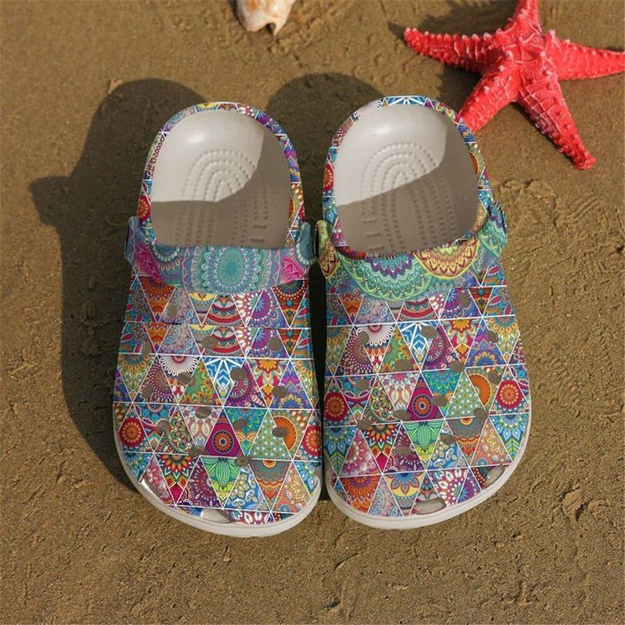 Hippie Bohemian Pattern Sku 1321 Crocs Crocband Clog Comfortable For Mens Womens Classic Clog Water Shoes