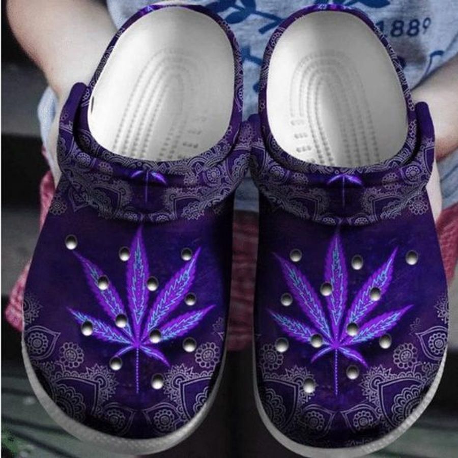 Hippie Canabis Purple Crocs Crocband Clog Unisex Fashion Style For Women Men Nd