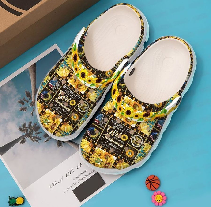 Hippie Girl Sunflowers Sku 1332 Crocs Clog Shoes