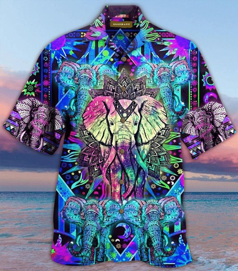 Hippie Mandala Elephant Hawaiian Shirt Pre12858, Hawaiian shirt, beach shorts, One-Piece Swimsuit, Polo shirt, funny shirts, gift shirts, Graphic Tee