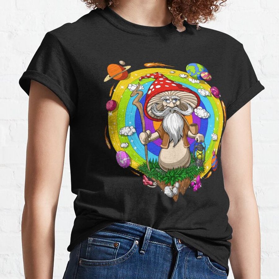 Hippie Mushroom Wizard Classic T-Shirt