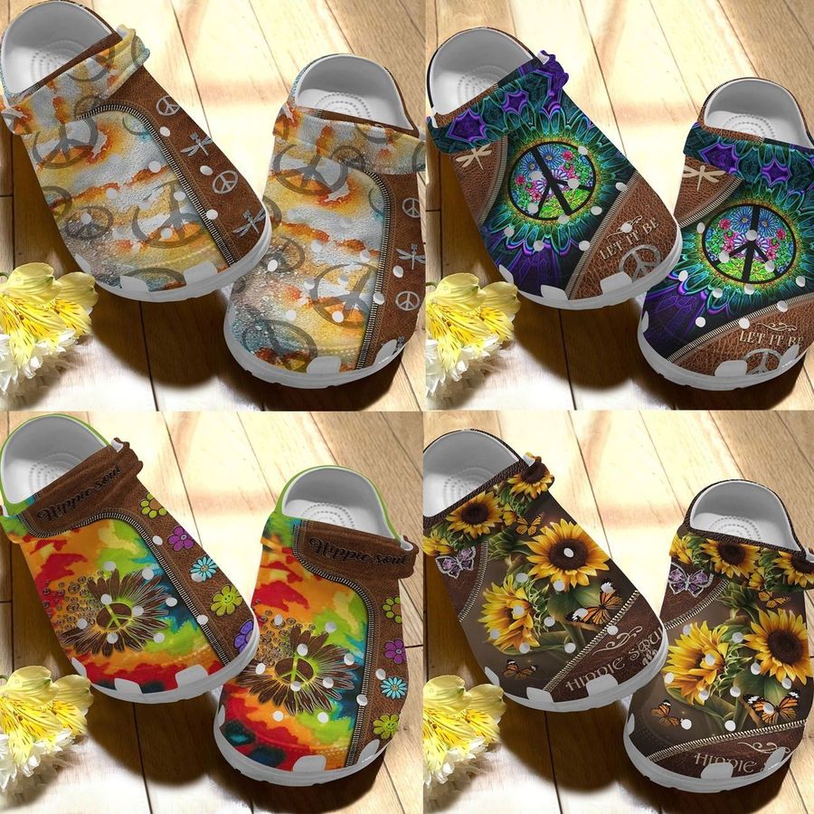 Hippie Personalize Clog Custom Crocs Fashionstyle Comfortable For Women Men Kid Print 3D Hippie Girl Collection