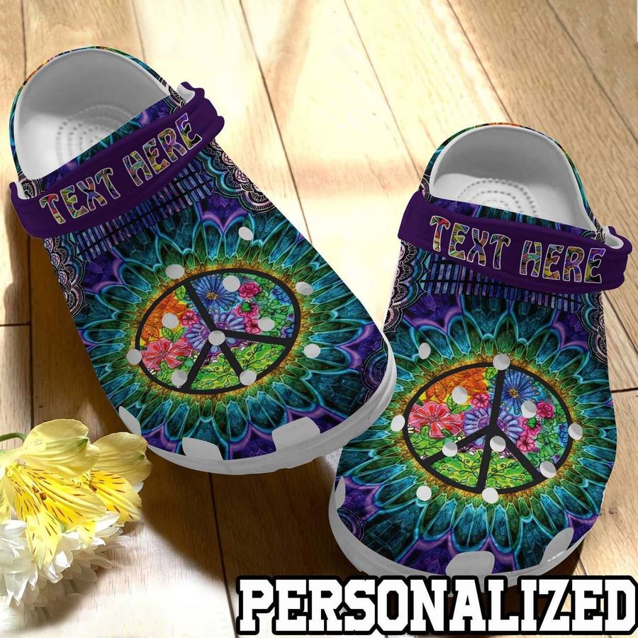 Hippie Personalized Clog Custom Crocs Comfortablefashion Style Comfortable For Women Men Kid Print 3D Hippie Soul