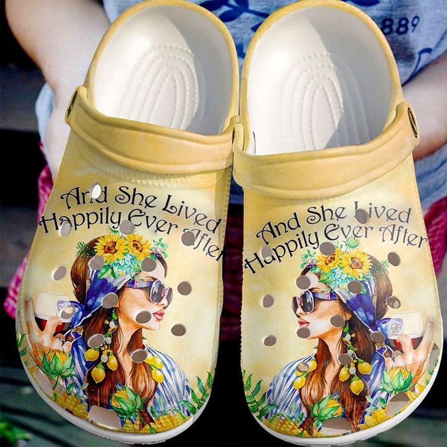 Hippie She Live Happily Sku 1353 Crocs Clog Shoes