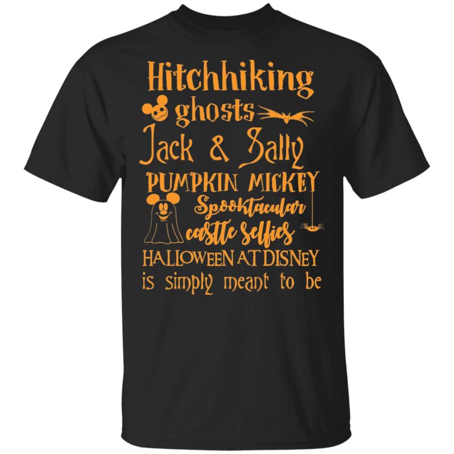Hitchhiking Ghosts Jack & Sally Pumpkin Mickey Halloween Shirt, Hoodie