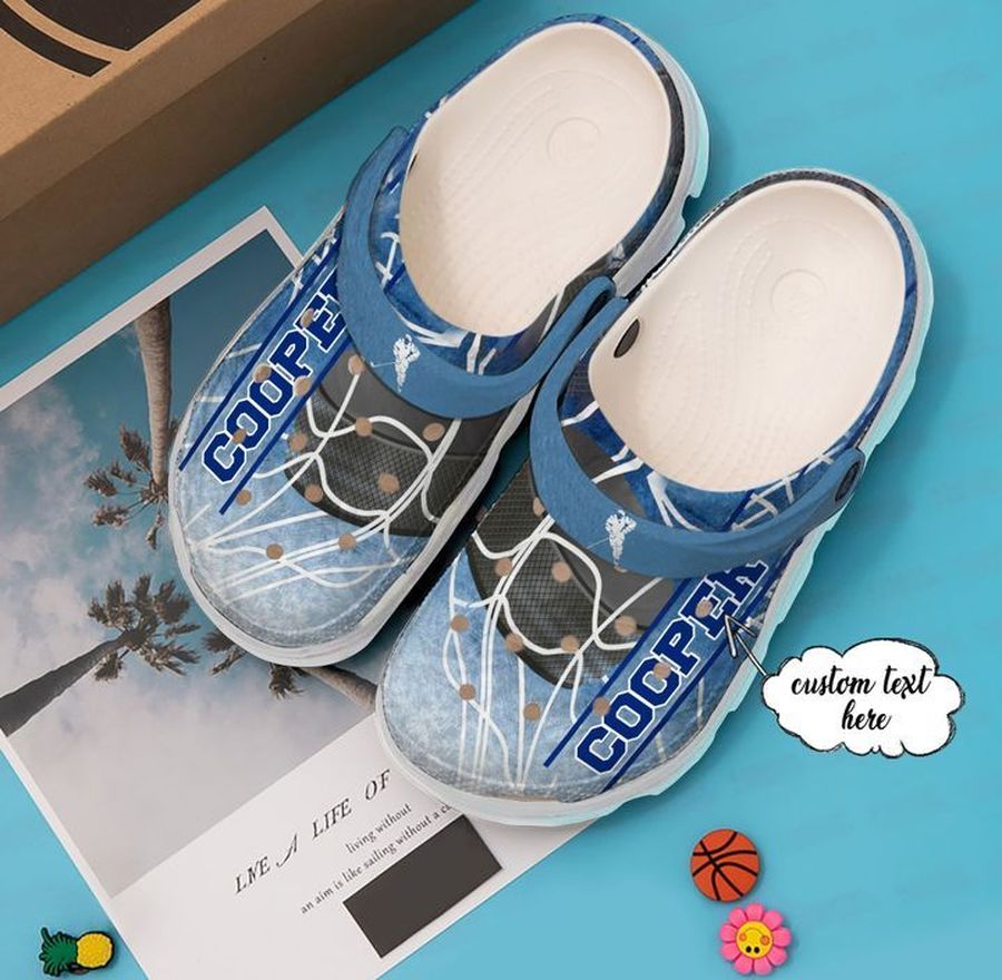 Hockey Personalized Blue Ice Sku 1390 Crocs Crocband Clog Comfortable For Mens Womens Classic Clog Water Shoes