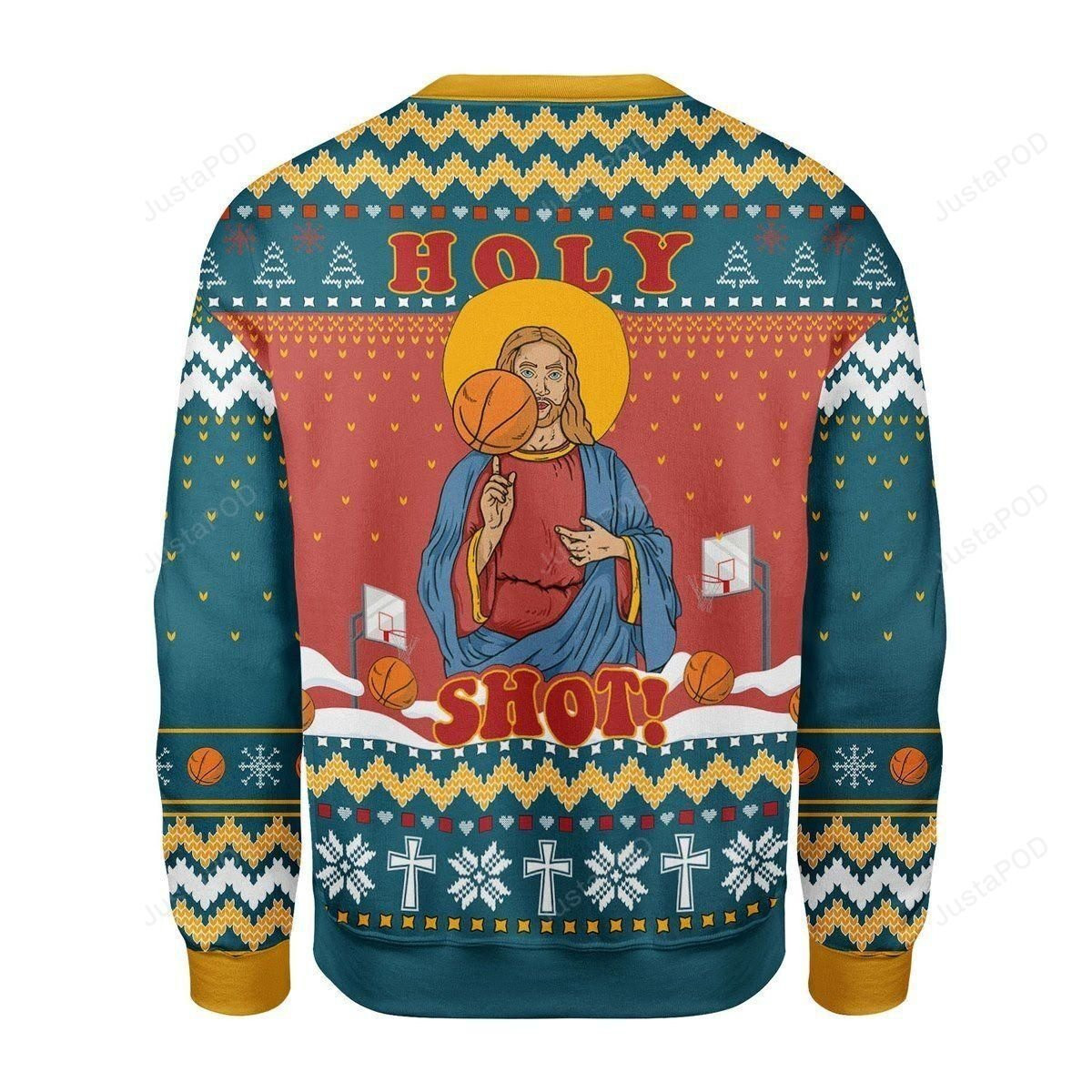 Holy Shot Ugly Christmas Sweater All Over Print Sweatshirt Ugly
