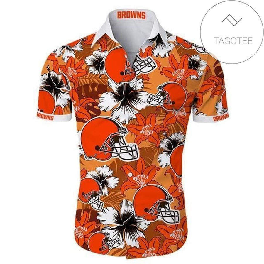 Hoodie With Team Design Cleveland Browns Authentic Hawaiian Shirt 2022