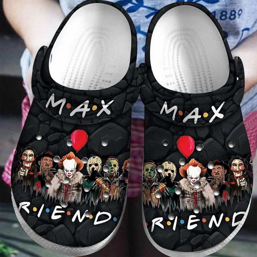 Horror Friends Scary Faces Gift For Fan Classic Water Rubber Crocs Crocband Clogs, Comfy Footwear
