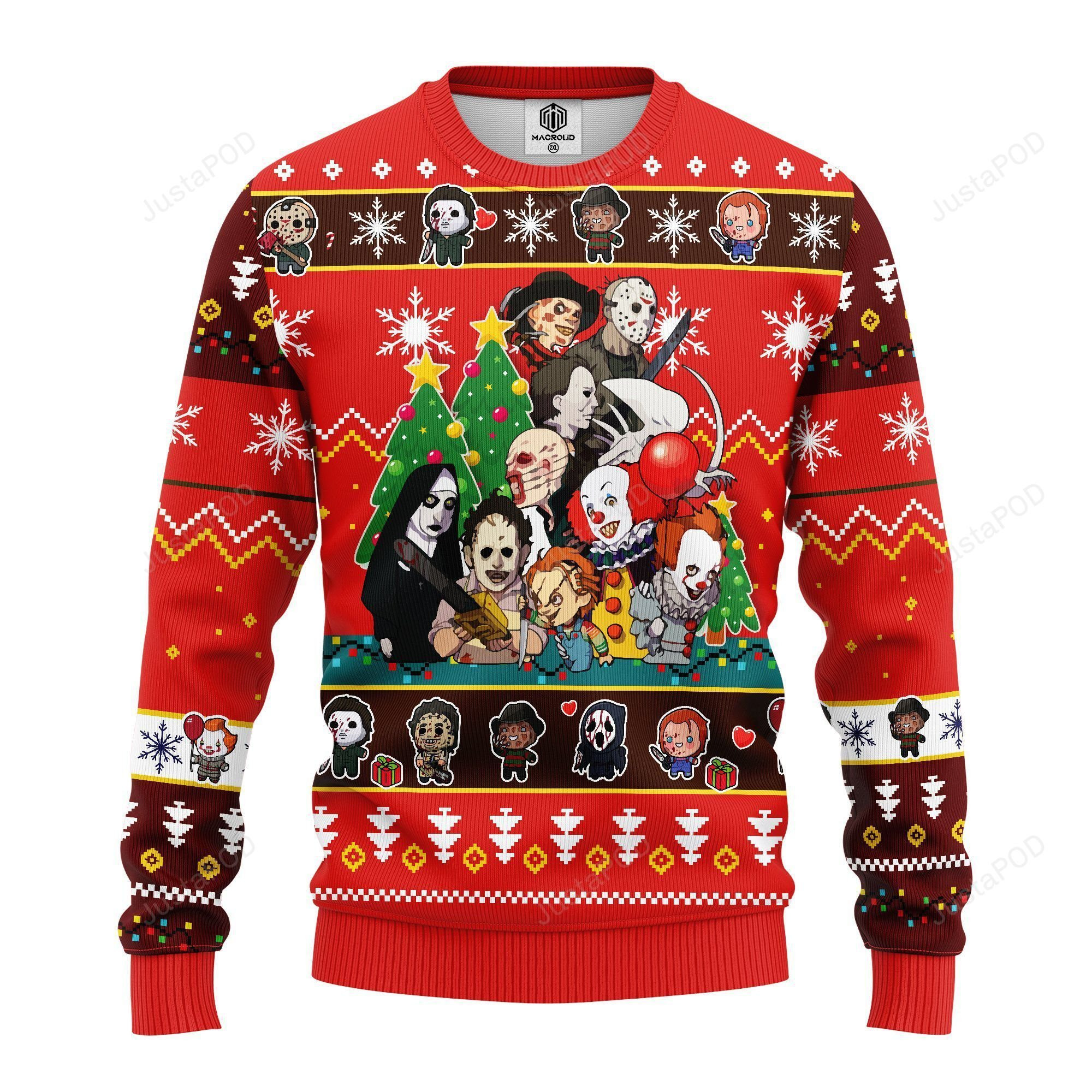 Horror Friends Ugly Christmas Sweater Ugly Sweater Christmas Sweaters Hoodie