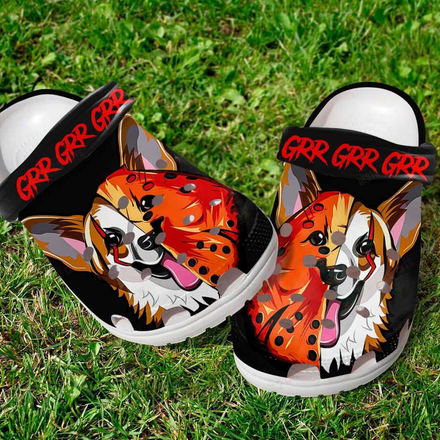 Horror Mask Corgi Dog Crocs Classic Clogs Shoes