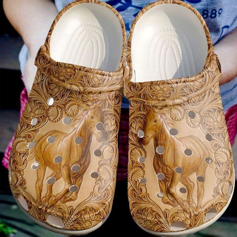 Horse Leather Crocs Clog Shoes