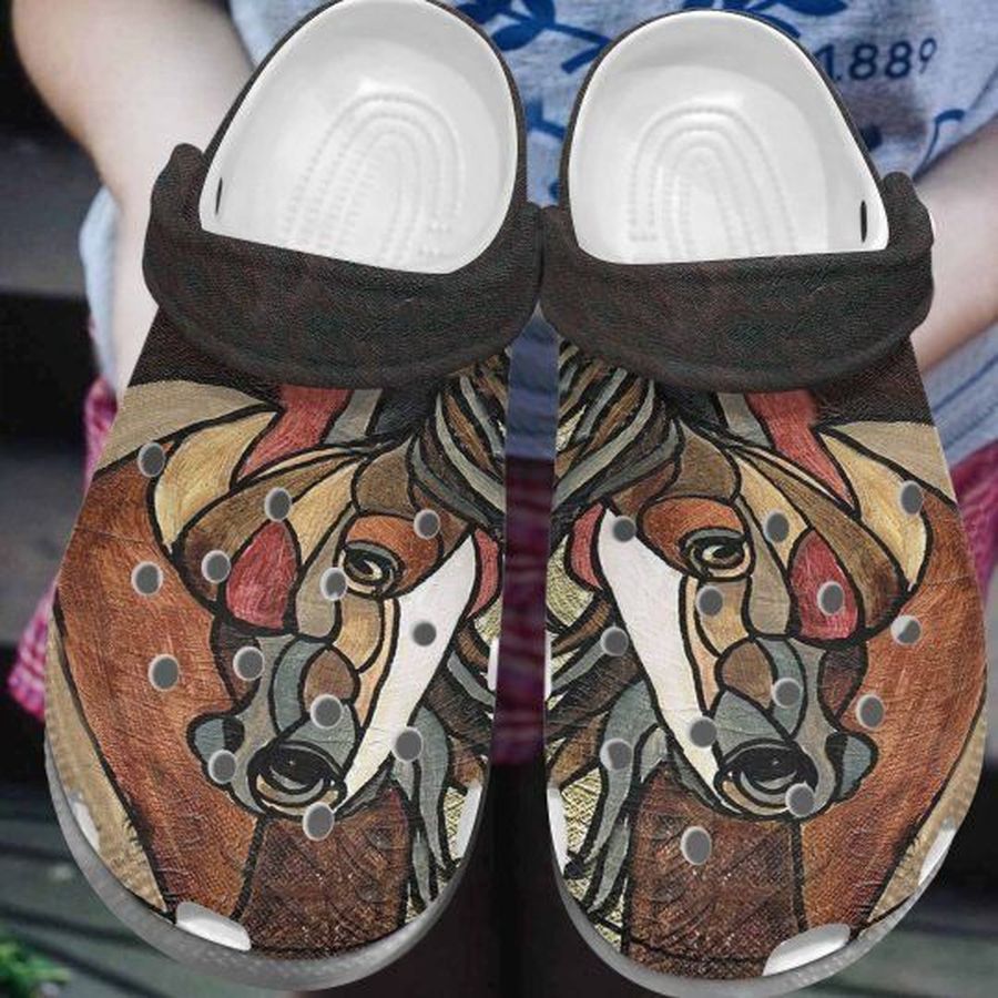 Horse Look Pretty Cool Personalize Clog Custom Crocs Clog On Sandal Fashion Style Comfortable For Women Men Kid