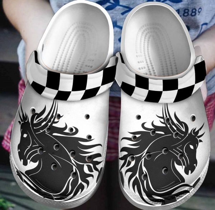 Horse Racing Adults Kids Crocs Crocband Clog Shoes For Men Women Ht