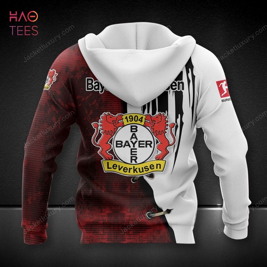 HOT Bayer Leverkusen White Black Red 3D Hoodie Pod Design