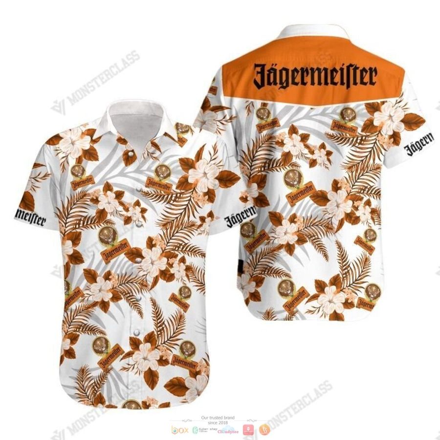 Hot Jagermeister Tropical Plant Hawaiian Shirt