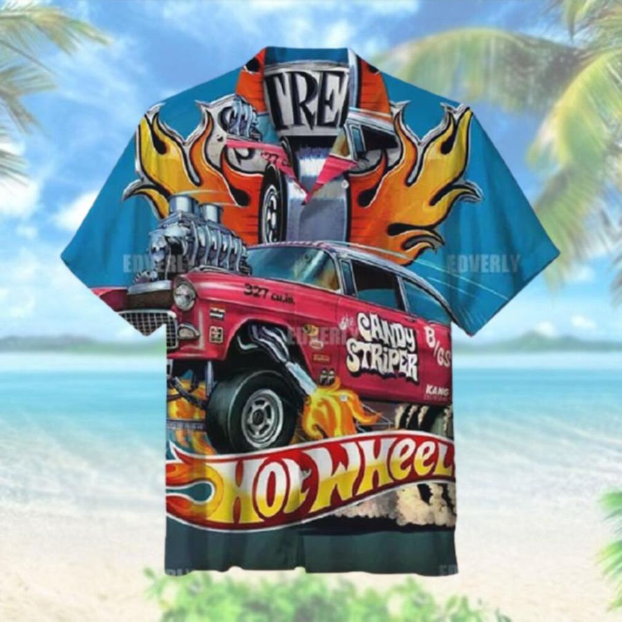 Hot Wheels Candy Striper Gasser Hawaiian Shirt T Hawaiian Shirt