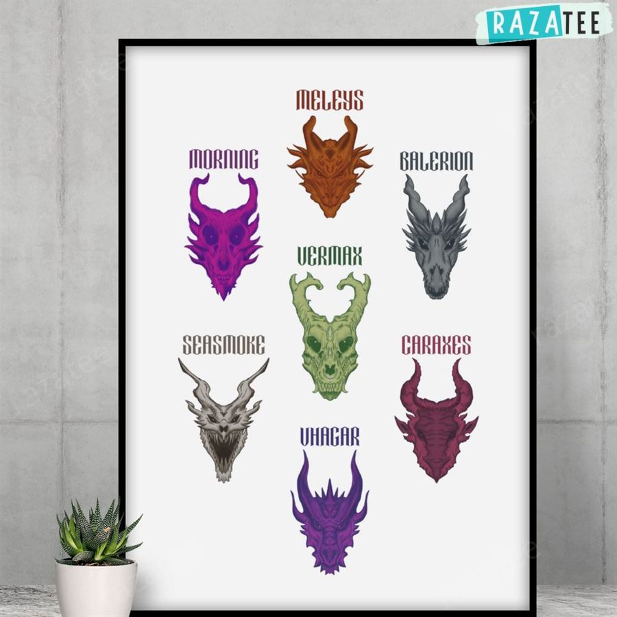 House Of The Dragon Art Print Poster Dragons Targaryen