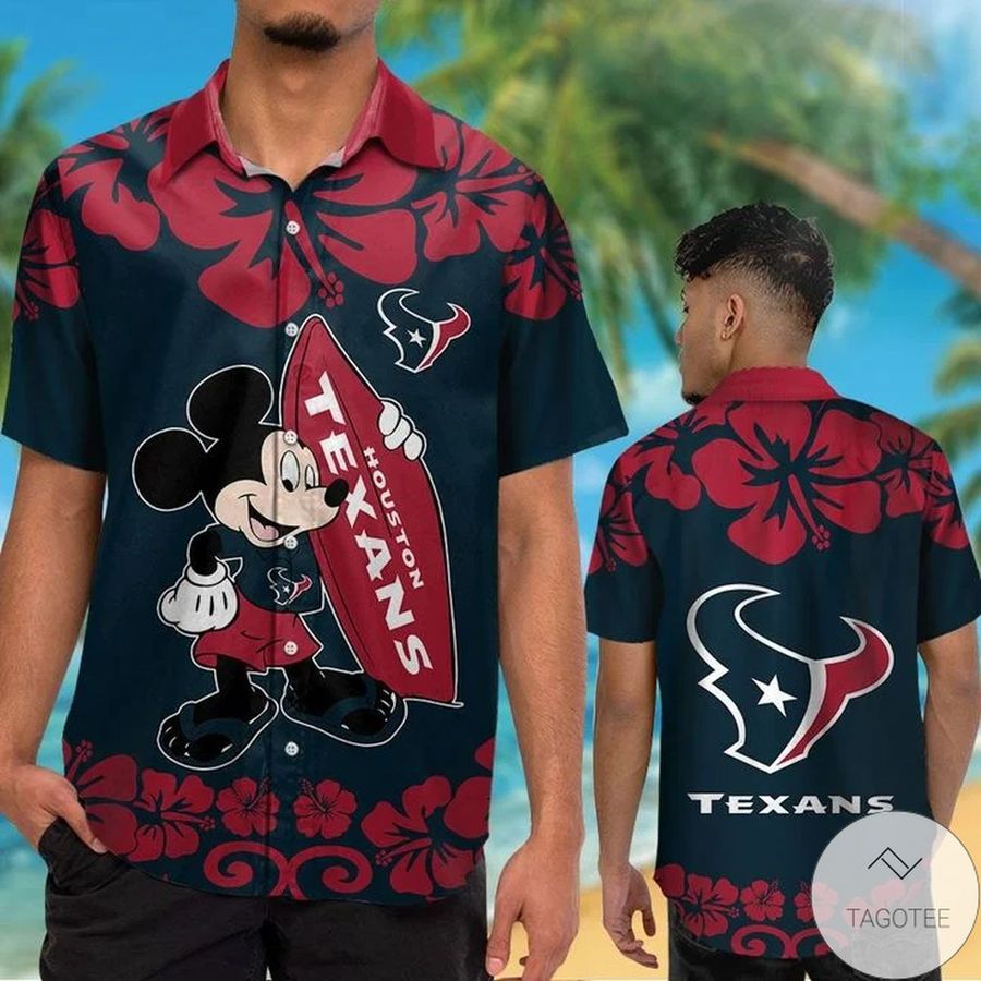 Houston Texans 038; Mickey Mouse Hawaiian Shirt