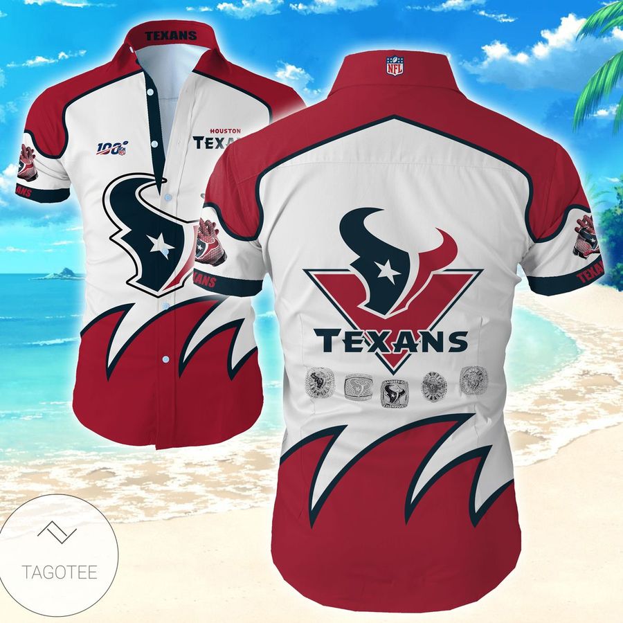 Houston Texans Hawaiian Shirt Tropical Shirt Mens Floral Button Up Shirt