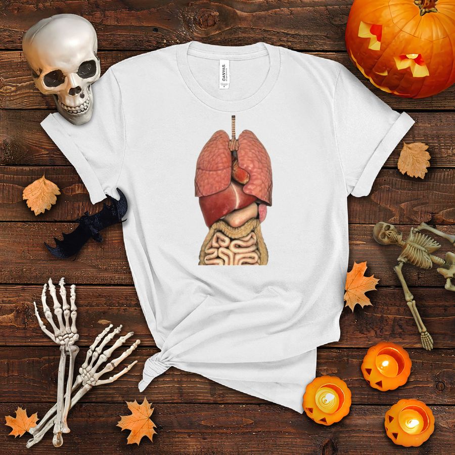 Human Entrails Anatomy Intestines Bowels Scary Graphic Halloween T shirt
