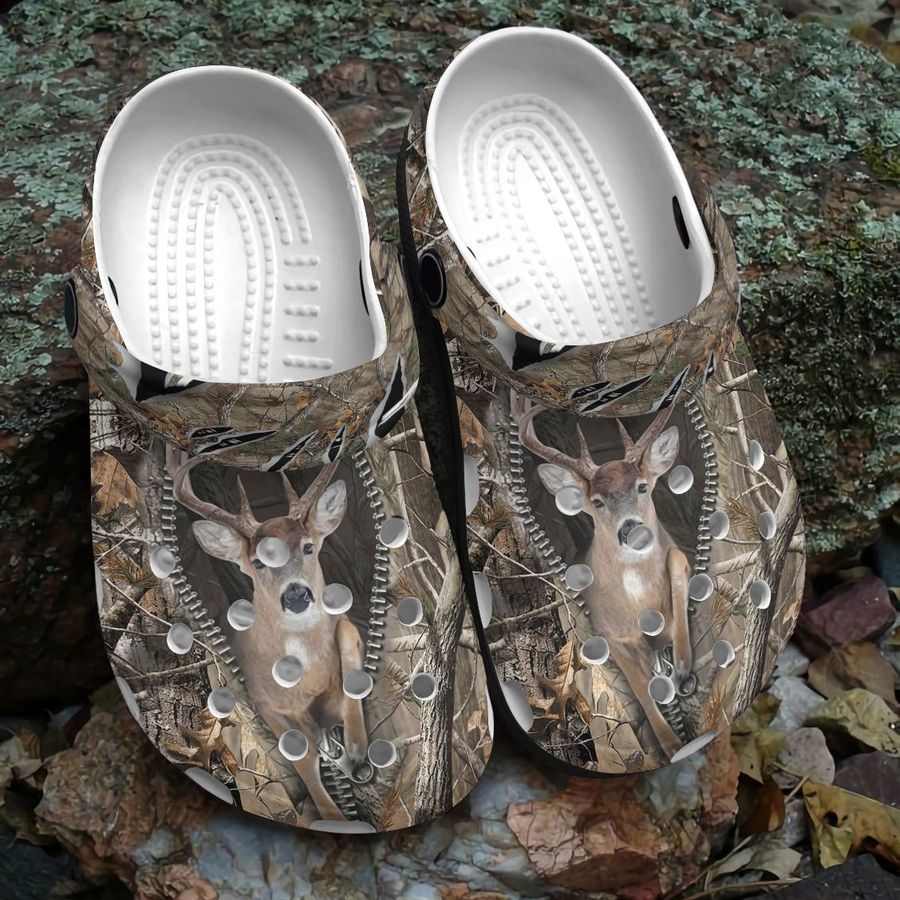 Hunting Personalized Clog Custom Crocs Comfortablefashion Style Comfortable For Women Men Kid Print 3D Deer In Zipper