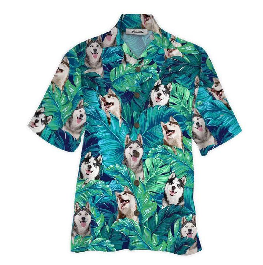 Husky Hawaiian Shirt Pre10396, Hawaiian shirt, beach shorts, One-Piece Swimsuit, Polo shirt, funny shirts, gift shirts, Graphic Tee