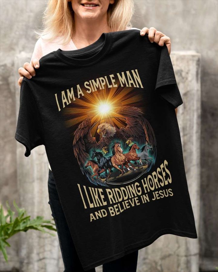 I am a simple man I like ridding horses and believe in Jesus – Horse and eagle