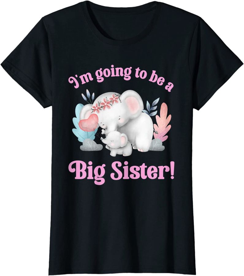 I' going to be a big sister elephant, daughter announcement