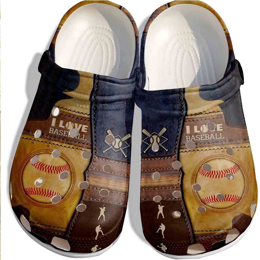 I Love Baseball Shoes Crocs For Batter-Funny Baseball Shoes Crocbland Clog For Men Women