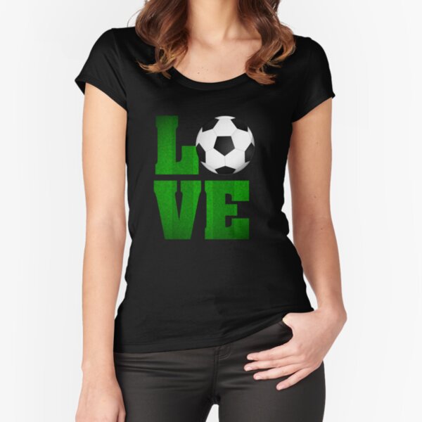 love soccer shirt cool soccer Fitted T-Shirt