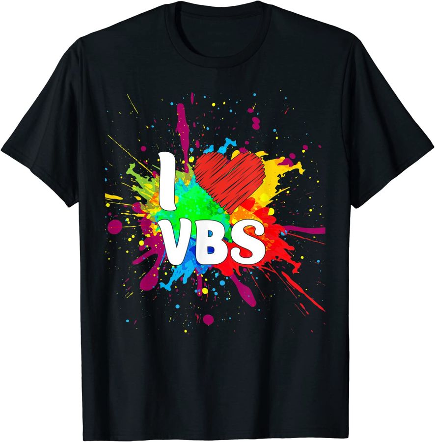I Love VBS 2022 Vacation Bible School Heart Paint Splatter