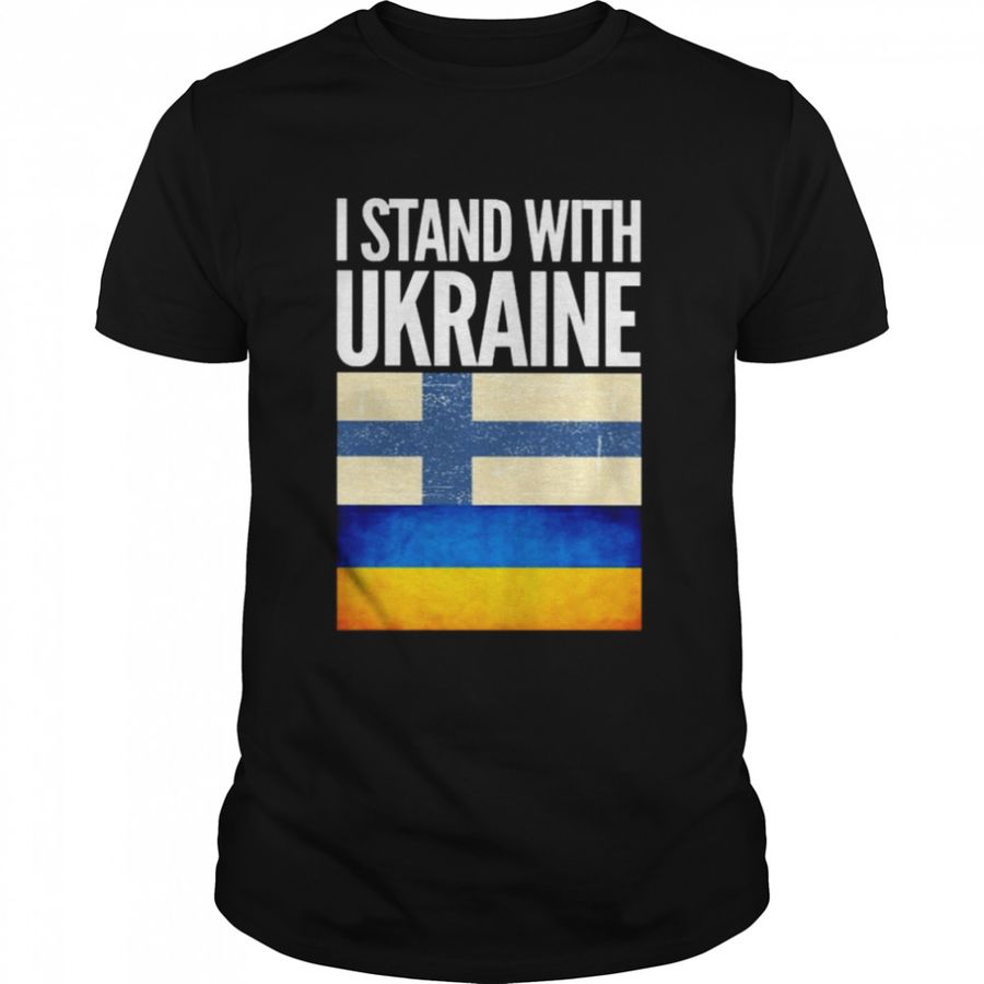 I Stand with Ukraine and Finland Flag Shirt