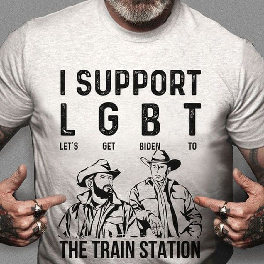 I Support Let's Get Biden To The Train Station, LGBT Shirt