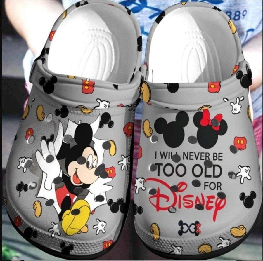 I Will Never Be Old For Mickey Crocs Clog Shoes