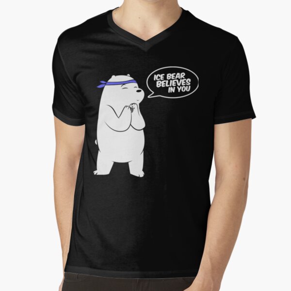 Ice Bear Believes In You - Polar Bear V-Neck T-Shirt