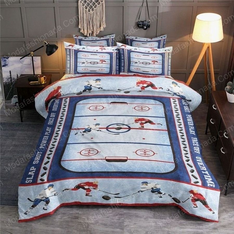Ice Hockey Illustration For Fans Sport 9 Bedding Set – Duvet Cover – 3D New Luxury – Twin Full Queen King Size Comforter Cover