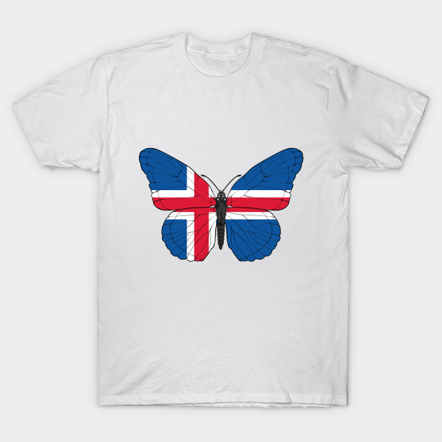 Iceland Flag Butterfly T-shirt, Hoodie, SweatShirt, Long Sleeve