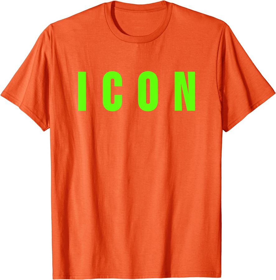 ICON - Single Word in Green on Orange. Be A Fashion Icon